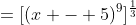 =[(x - 5)^9]^\frac{1}{3}