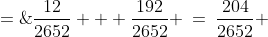P(\text{2nd Ace}) \;=\;\frac{12}{2652} + \frac{192}{2652} \:=\:\frac{204}{2652} \;=\;\frac{1}{13}\;\;{\color{red}**}