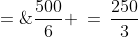 \displaystyle \text{The fraction on the left: }\;\frac{\rlap{///}100^{20}\cdot\rlap{//}50^5\cdot\rlap{//}10^5}{\rlap{//}15_3\cdot\rlap{//}10\cdot\rlap{/}4_2} \;=\;\frac{500}{6} \:=\:\frac{250}{3}