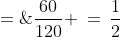 P(\text{4 or 5 correct}) \;=\;\frac{60}{120} \:=\:\frac{1}{2}