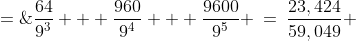 P(\text{Elena wins}) \;=\;\frac{64}{9^3} + \frac{960}{9^4} + \frac{9600}{9^5} \:=\:\frac{23,424}{59,049} \;=\;0.396687497 \;\approx\;40\%