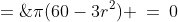 V' \;=\;\pi(60-3r^2) \:=\:0