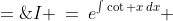 \text{Integrating factor: }\;I \:=\:e^{\int\cot x\,dx} \;=\;e^{\ln(\sin x)} \;=\;\sin x