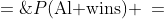 P(\text{Al wins}) \:=\;\frac{1}{5}\cdot\frac{5}{1+4b} \;=\;\frac{1}{1+4b}