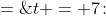 t = 7\!:\;\;P \;=\;100\!\cdot\!7^{\frac{3}{2}} + 500 \;\approx\;2352