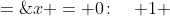 x = 0\!:\quad 1 \;=\;A(3) + B(3) + C(1) \quad\Rightarrow\quad 3A + 3B + C \;=\;1