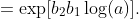 =\exp[b_2b_1\log(a)].