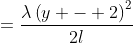 E.P.E.&=\frac{\lambda\left(y - 2\right)^{2}}{2l}&=\frac{20N * \left(y - 2m\right)^{2}}{4m}