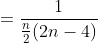 =\frac{1}{\frac{n}{2}(2n-4)}