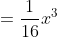 =\frac{1}{16}x^3
