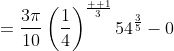 =\frac{3{\pi}}{10}\left(\frac{1}{4}\right)^{\frac{  1}{3}}54^{\frac{3}{5}}-0