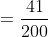 =\frac{41}{200}