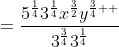 =\frac{5^{\frac14}3^{\frac14}x^{\frac32}y^{\frac34  }}{3^{\frac34}3^{\frac14}}