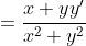 =\frac{x+yy'}{x^2+y^2}