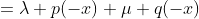 \displaystyle\begin{aligned}(\lambda p+\mu q)(-x)&=\lambda p(-x)+\mu q(-x)\\&=\lambda p(x)+\mu q(x)\\&=(\lambda p+\mu q)(x)\\&\Rightarrow \lambda p+\mu q\in E\end{aligned}