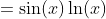 =\sin(x)\ln(x)
