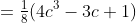 =\tfrac18(4c^3-3c+1)