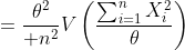 ={\theta^2\over n^2}V\left(\frac{\sum_{i=1}^nX^2_i}{\theta}\right)