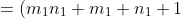 =(m_1n_1+m_1+n_1+1)\dots (m_rn_r+m_r+n_r+1)
