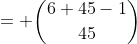 = \binom{6+45-1}{45}