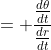 = \frac{\frac{d\theta}{dt}}{\frac{dr}{dt}}