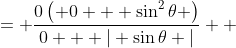 \displaystyle \begin{align*} \lim_{(x, y) \to (0, 0)}\frac{x^5 + y^2}{x^4 + |y|} &= \lim_{r \to 0}\frac{r^5\cos^5{\theta} + r^2\sin^2{\theta}}{r^4\cos^4{\theta} + |r||\sin{\theta}|} \\ &= \lim_{r \to 0}\frac{r^2\left(r^3\cos^5{\theta} + \sin^2{\theta}\right)}{|r|\left(|r|r^2 \cos^4{\theta} + | \sin{\theta} |  \right)} \\ &= \lim_{r \to 0}\frac{|r|\left(r^3\cos^5{\theta} + \sin^2{\theta} \right)}{|r|r^2\cos^5{\theta} + | \sin{\theta} |} \\ &= \frac{0\left( 0 + \sin^2{\theta} \right)}{0 + | \sin{\theta} |} \\ &= \frac{0}{|\sin{\theta}|} \\ &= 0 \end{align*}