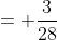 = \frac{3}{28}