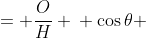 \displaystyle \begin{align*} \sin{\theta} &= \frac{O}{H} \\ \cos{\theta} &= \frac{A}{H} \\ \tan{\theta} &= \frac{O}{A} \end{align*} 