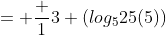 = \frac {1}{3} (log_525(5))