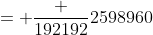 = \frac {192192}{2598960}