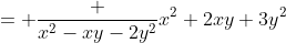 = \frac {x^2-xy-2y^2}{x^2+2xy+3y^2}