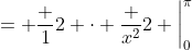 = \frac 12 \cdot \frac {x^2}2 \bigg|_0^\pi