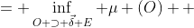 \begin{align*} \mu(\vec{\delta} E) &= \inf_{O \supset \vec{\delta} E} \mu (O) \\ &= \inf_{O \supset E} \mu (\vec{\delta} O) \\ &= \inf_{\{Q_{j}\} \supset E} \mu (\vec{\delta} \bigcup\limits_{j=1}^{\infty} Q_{j}) \\ &= \inf_{\{Q_{j}\} \supset E} \mu (\bigcup\limits_{j=1}^{\infty} \vec{\delta} Q_{j}) \\ &= \inf_{\{Q_{j}\} \supset E} \sum\limits_{j=1}^{\infty} |\vec{\delta} Q_{j}| \\ &= \inf_{\{Q_{j}\} \supset E} \sum\limits_{j=1}^{\infty}  \prod\limits_{i=1}^{d} (\delta_{i} b_{i} - \delta_{i} a_{i}) \\  &= \inf_{\{Q_{j}\} \supset E}  \delta_{1}\delta_{2}\cdot\cdot\cdot\delta_{d} \sum\limits_{j=1}^{\infty}|Q_{j}|  \\ &=\delta_{1}\delta_{2}\cdot\cdot\cdot\delta_{d} \inf_{\{Q_{j}\}  \supset E}\sum\limits_{j=1}^{\infty} \mu (Q_{j}) \\  &=\delta_{1}\delta_{2}\cdot\cdot\cdot\delta_{d} \inf_{O \supset E}  \mu (O) \\ &=\delta_{1}\delta_{2}\cdot\cdot\cdot\delta_{d}  \, m^{*}(E) \\ &= \delta_{1}\delta_{2}\cdot\cdot\cdot\delta_{d}\, \mu(E). \end{align*}
