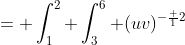 = \int_{1}^{2} \int_{3}^{6} (uv)^{-\frac 12}~dvdu