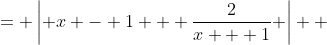 \displaystyle \begin{align*} \left| \frac{x^2 + 1}{x + 1} \right| &= \left| x - 1 + \frac{2}{x + 1} \right| \\ &\leq |x| + |-1| + \left| \frac{2}{x + 1} \right| \\ &= |x| + |1| + \frac{|2|}{|x + 1|} \\ &< |x| + |x| + 2|x| \textrm{ for large positive values of }x \\ &= 4|x| \end{align*}