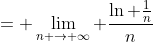 = \lim\limits_{n \to \infty} \frac{\ln \frac{1}{n}}{n}