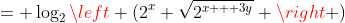 = \log_2{\left (2^x \sqrt{2^{x + 3y}} \right )}