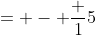 = - \frac {1}{5}