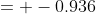 = -0.936~\implies~\theta \approx 159.39^\circ