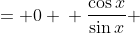 \displaystyle \begin{align*} \cot{x} &= 0 \\ \frac{\cos{x}}{\sin{x}} &= 0 \\ \cos{x} &= 0 \\ x &= \frac{\pi}{2} + n\pi, n \in \mathbf{Z} \end{align*}