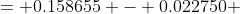 = 0.158655 - 0.022750 