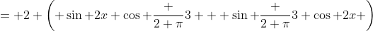 = 2 \left( \sin 2x \cos \frac {2 \pi}3 + \sin \frac {2 \pi}3 \cos 2x \right)