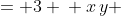 \displaystyle \begin{align*} x + x\,y &= 3 \\ x\,y &= 3 - x \\ y &= \frac{3 - x}{x} \\ y &= \frac{3}{x} - 1 \\ y &= 3x^{-1} - 1 \\ \frac{dy}{dx} &= -3x^{-2} \\ \frac{dy}{dx} &= -\frac{3}{x^2}  \end{align*} 