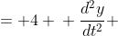 \displaystyle \begin{align*} \frac{d^2x}{dt^2} - \frac{d^2y}{dt^2} &= \frac{dx}{dt} + \frac{dy}{dt} + 2 - \left( \frac{dx}{dt} + \frac{dy}{dt} - 2  \right) \\ \frac{d^2x}{dt^2} + \frac{d^2y}{dt^2} &= 4 \\ \frac{d^2y}{dt^2} &= 4 - \frac{d^2x}{dt^2} \\ \frac{dy}{dt}  &= 4t - \frac{dx}{dt} + C_1 \\ y &= 2t^2 - x + C_1t + C_2 \\ x + y &= 2t^2 + C_1t + C_2 \\ \frac{dx}{dt} - 2t &= 2t^2 + C_1t + C_2 \\ \frac{dx}{dt} &= 2t^2 + (C_1 + 2)t + C_2 \\ x &= \frac{2}{3}t^3 + \left(\frac{C_1 + 2}{2}\right)t^2 + C_2t + C_3 \end{align*} 