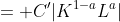 = C'|K^{1-a}L^a|