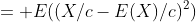 = E((X/c-E(X)/c)^2)