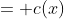 = c(x)