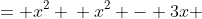 \displaystyle \begin{align*} x^{x^2 - 3x} &= x^2 \\ x^2 - 3x &= 2 \\ x^2 - 3x - 2 &= 0 \\ (x - 3)(x + 1) &= 0 \\ x - 3 = 0 \textrm{ or } x + 1 &= 0 \\ x = 3 \textrm{ or } x &= -1 \end{align*}