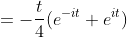=-\frac{t}{4}(e^{-it}+e^{it})
