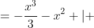 =-\frac{x^3}{3}-x^2 | 